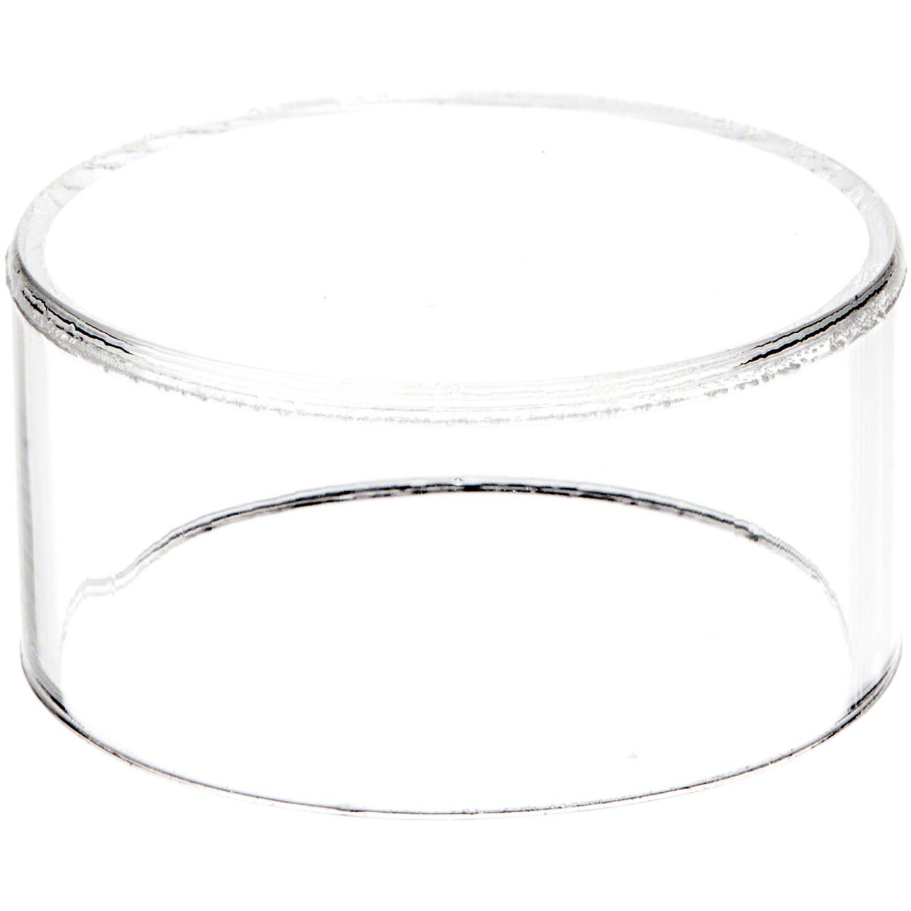Plymor Clear Acrylic Round Cylinder Display Riser, 1.5" H x 3" D